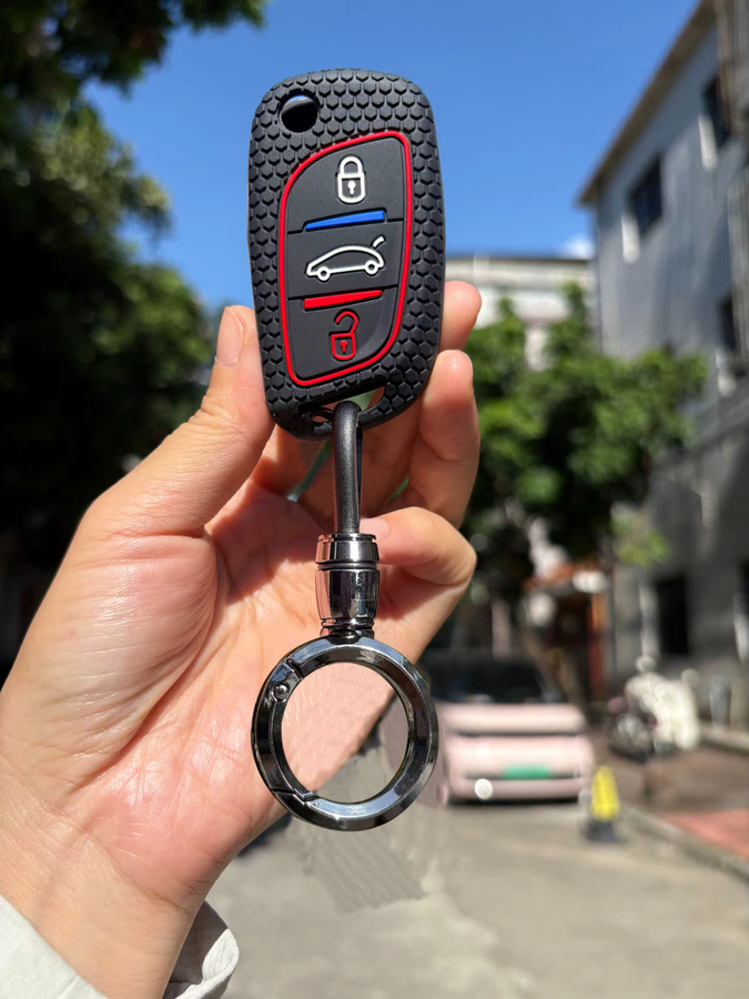 Xhorse Schlüsselabdeckung für VVDI2-Draht MINI Programmierer in Schwarz als Klappschlüsselkappe und Schlüsseletui für Citroen C4 und Peugeot 207 - Bild 5