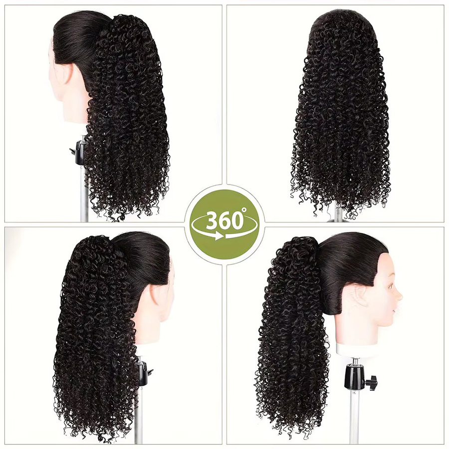 Manetique Pferdeschwanz-Extensions, Wasserwelle, synthetisch, Damen - Bild 5