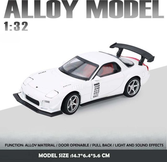 Linyi toy car Rx7 Fd3S Sportwagen Modell, 1:32, mit Ton und Licht, ab 14 Jahren - Bild 1