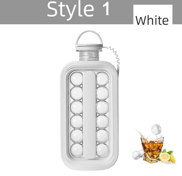 Yiran Furniture Tragbarer 2 in 1 Silikon-Eiswürfelbereiter und Eiswürfelform in Weiß - Bild 1