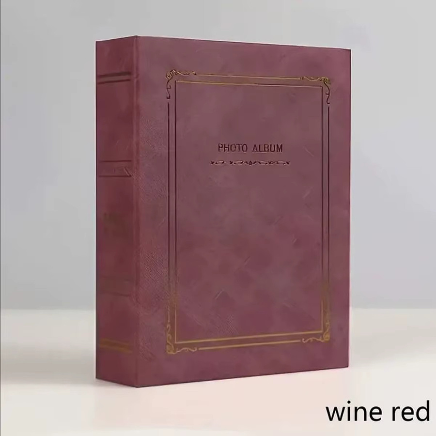 Vintage Fotoalbum mit transparenten Seiten in Gelb, B/H: 15,2 x 10,2 cm, für 200 Fotos - Bild 3