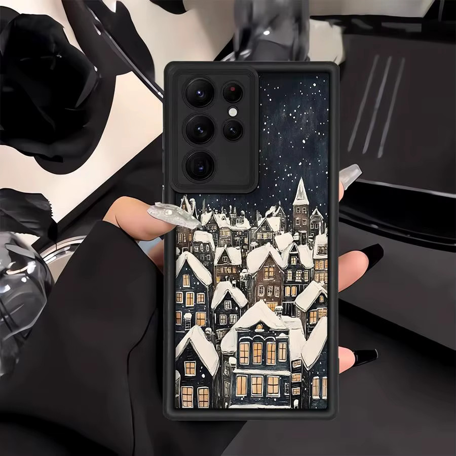 Samsung Galaxy TPU Soft Case Snowy Days Weihnachten Multicolor - Bild 3