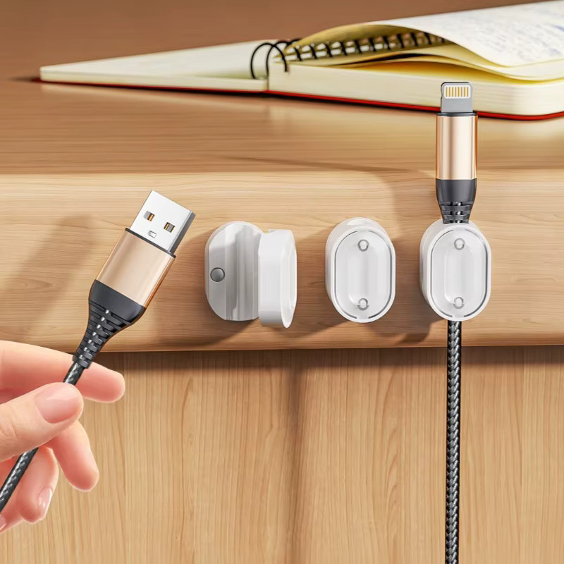 TWBEB Magnetischer Kabel-Organizer Set zur Kabelmanagement-Fixierung für deinen Schreibtisch in Schwarz oder Weiß - Bild 2