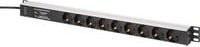 Digitus PDU Steckdosenleiste mit 9 Schuko-Steckdosen aus Aluminium in Silber und Schwarz - Bild 1