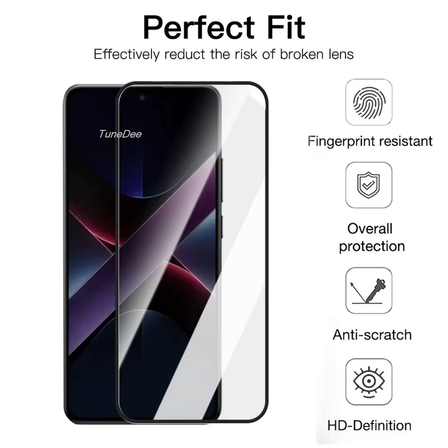 Xiaomi Displayschutzfolie aus gehärtetem Glas für Xiaomi 15T und 15T Pro, transparente Vollabdeckung mit 9H Härtegrad - Bild 3