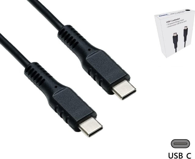 DINIC USB-C Ladekabel in Schwarz, Länge: 1,5 m - Bild 1