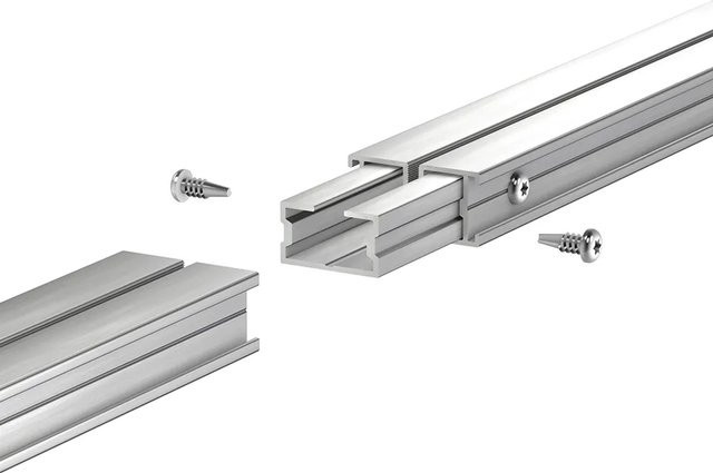GS Terrassen Kopplungsstücke für Aluminiumprofile in Silber - Bild 1