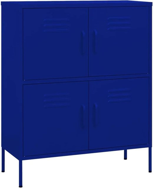 vidaXL Lagerschrank aus Stahl in Marineblau, B/T/H: 80 x 35 x 101,5 cm - Bild 1
