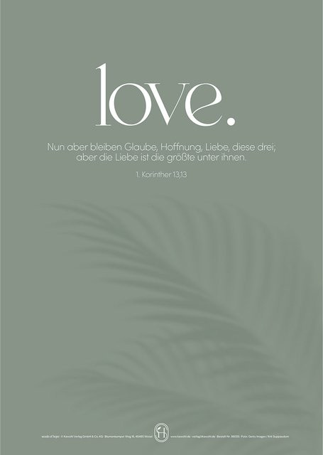 Seeds of Hope Poster mit Typografie in Grün - Bild 1