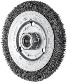 PFERD Rundbürste ungezopft RBU für Winkelschleifer mit M14 Gewinde, Durchmesser: 125 mm, Breite: 12 mm, Stahl-Draht-Ø 0,30 mm, Farbe: Grau - Bild 1