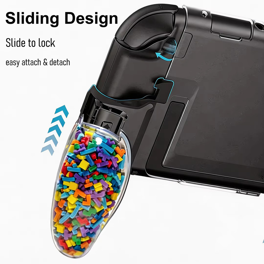 EASYGRITTY NeoGrip Fission Grip Set für Nintendo Switch 2 JoyCon in Savage Raven Style, ergonomisches Gamepad-Zubehör in Multicolour - Bild 3