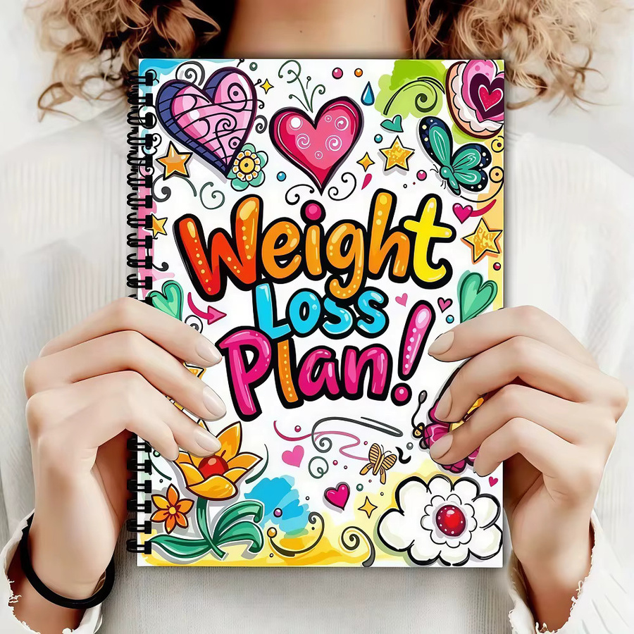 Mein Tagebuch zur Gewichtsreduktion: 12 Wochen Fitnessjournal und monatlicher Gesundheitsplaner mit progressiver Zielsetzung, Softcover, Spiralbindung, Mehrfarbig - Bild 4