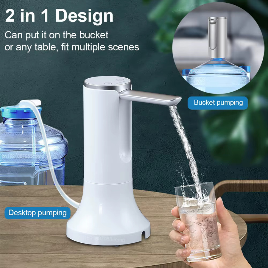 Raugee Elektrische Wasserpumpen für 19 Liter Gallonen, faltbare automatische Smart Trinkwasserpumpe, Schwarz - Bild 3