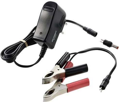 Voltcraft Bleiakku-Ladegerät BC800 in Rot und Schwarz für 6 V und 12 V mit max. 0,8 A Ladestrom - Bild 1