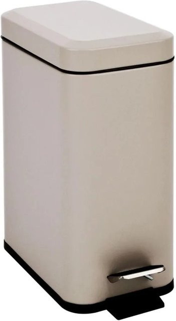 Svita STM5 Treteimer mit Softclose-Deckel und Inneneimer, 5 l, Taupe/Beige, H: 28,0 cm, B: 14,0 cm, T: 30,0 cm - Bild 1