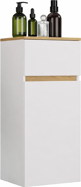 VCM Badhängeschrank Cosila in Weiß mit Schublade und Drehtür, H x B x T: 90 x 40 x 35 cm - Bild 1