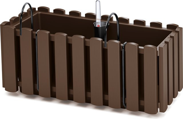 PROSPERPLAST Balkonpflanzenhalter Boardee Fence W in Braun für Außenbereiche und Innenräume - Bild 1
