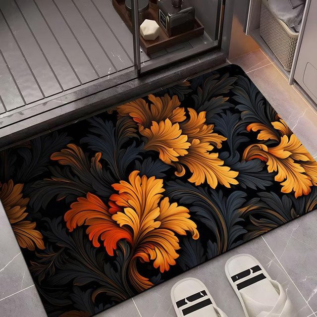 Saugfähige Fußmatte im Ahornblatt-Design von Yiran Furniture, Mehrfarbig, B/B: 50 x 80 cm - Bild 1