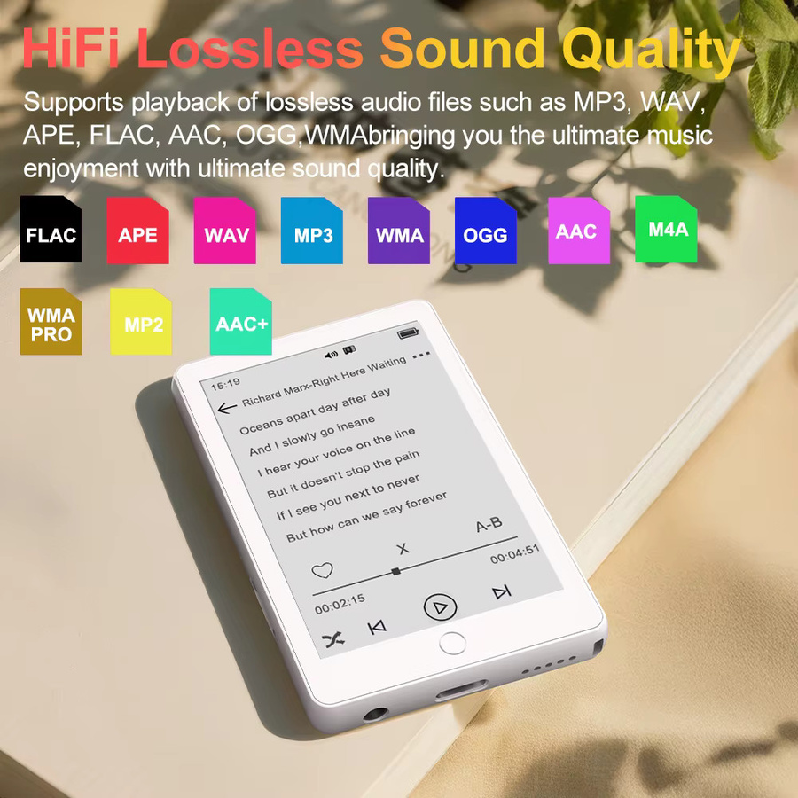 Famue E-Ink E-Book-Reader und MP3-Player mit 64 GB Speicher, 3,5 Zoll Display, Bluetooth und Augenfreundlichem Display in Weiß - Bild 5
