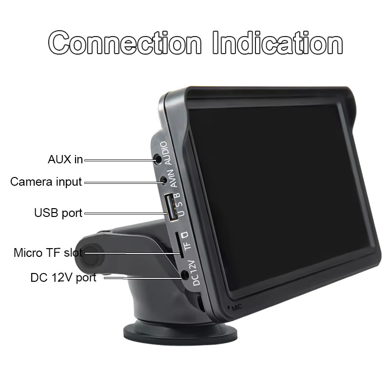Hippcron 7-Zoll Tragbarer Auto-Monitor Multimedia-Player mit CarPlay und Android Auto, USB, Bluetooth, Schwarz - Bild 6