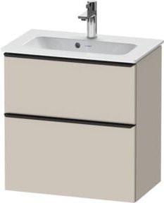 Duravit Waschtischunterschrank D-Neo Compact, wandhängend, Farbe Taupe/Beige, B/T/H: 61,0 x 37,2 x 62,5 cm - Bild 1