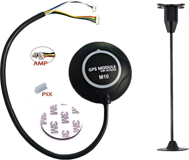 QX-MOTOR M9N M10 GPS-Kompassmodul HMC5883L Externer Sensor in Schwarz für APM 2.6/2.8 und Pixhawk 2.4.8 - Bild 1