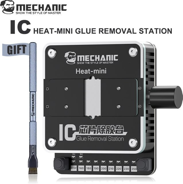 MECHANIC Heat-mini IC Klebstoffentfernungsstation in Schwarz mit einstellbarer Temperatur von 160-250 °C für die Handy-Chip-Reparatur - Bild 1