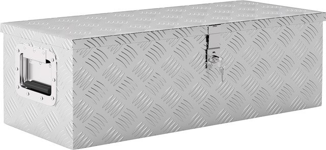 Svintora Aluminium-Werkzeugbox in Silber, wasserdichte und abschließbare Werkzeugkiste mit Griff für LKW, Anhänger und Garage, B/T/H: 76,0 x 33,0 x 25,0 cm - Bild 1