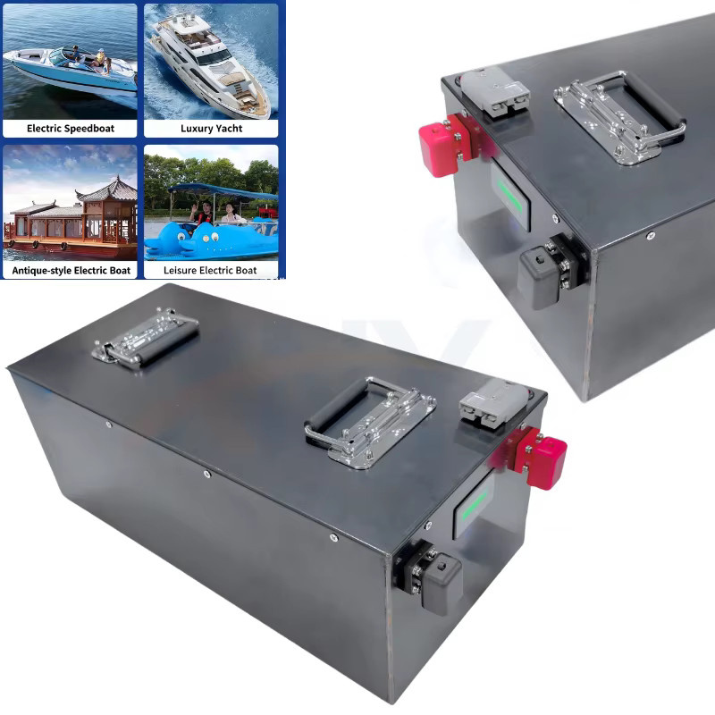 XNY Lithium 48V 100Ah LiFePO4 Batterie mit BMS und 58,4V 10A Ladegerät in Schwarz - Bild 2