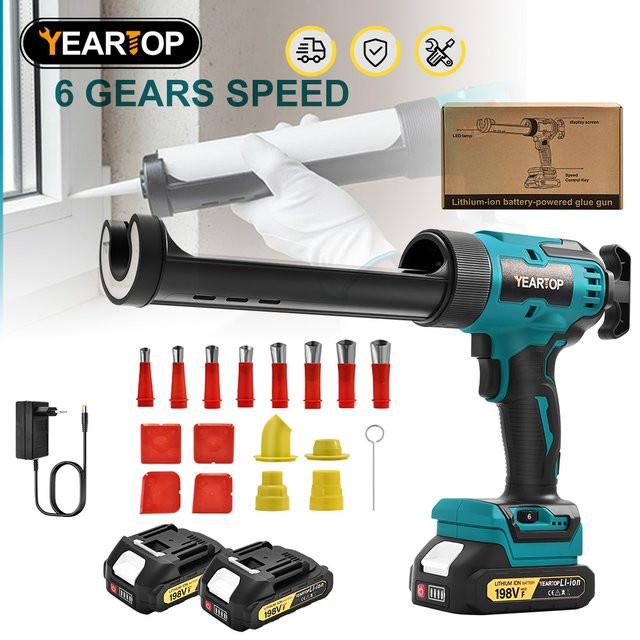 YEARTOP Elektrische Kartuschenpistole mit 6 Geschwindigkeiten für Makita 18 V Akku - Bild 1
