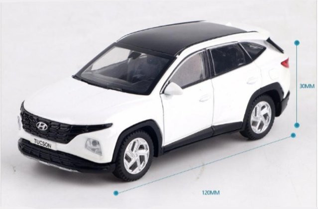 k BEE Hyundai Tucson 2020 Mini-Druckguss Metall 1/38 Schwarz - Bild 1