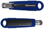Soennecken Sicherheitsmesser aus gehärtetem Stahl in Blau mit Snap-Off-Funktion und einziehbarer Klinge - Bild 1