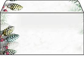 Sigel Weihnachtsumschläge Christmas Garland in Grün und Weiß, DIN lang, 50 Stück - Bild 1