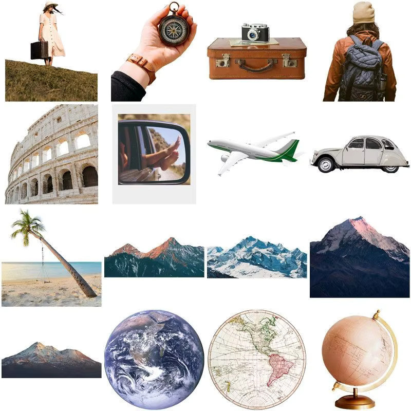 50 Stück World Travel Aufkleber im Ins-Stil von YourLife Store, wasserfeste Dekoration in Multicolour für iPad, Handyhüllen und Laptops - Bild 3