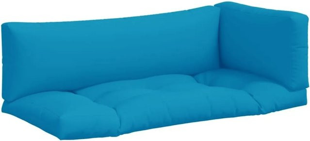 vidaXL Palettenkissen 3-teiliges Set aus Polyester in Hellblau, wasserabweisend und UV-beständig - Bild 1