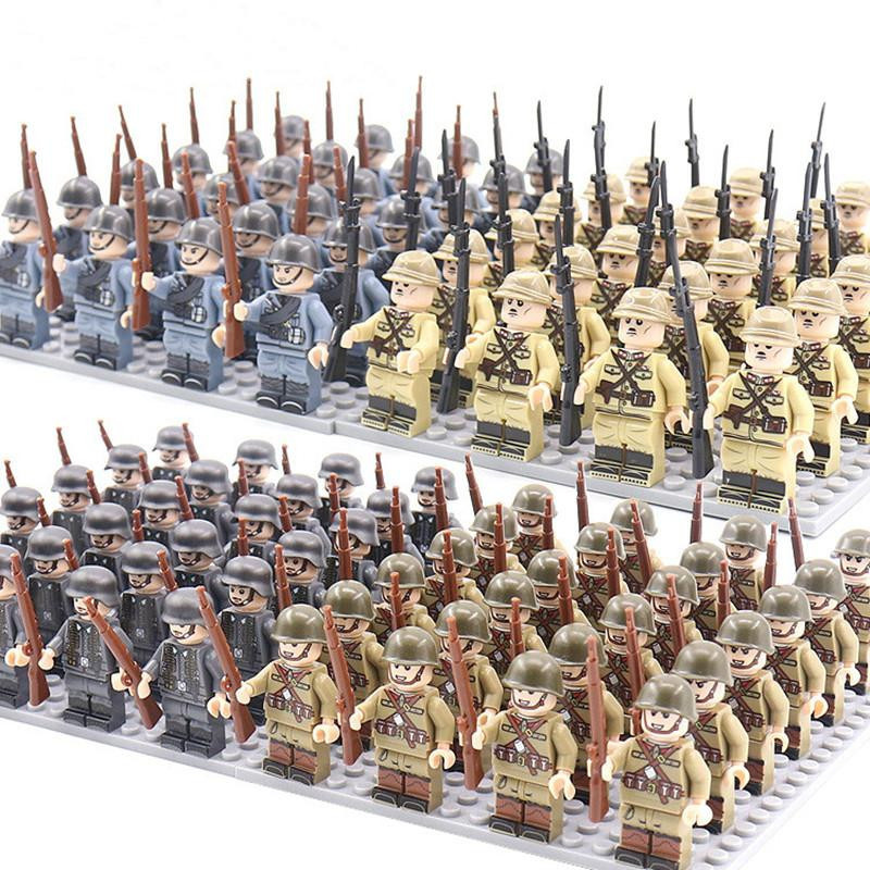 Goodluckygirl WW2 Militär Armee Soldat Bausteine Set 24-teiliges Set - Bild 1