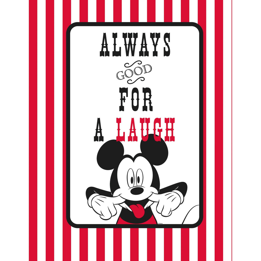 Komar Wandbild Mickey Mouse Lines Paper Poster in Weiß, Schwarz und Rot, Breite: 40 cm, Höhe: 50 cm - Bild 2