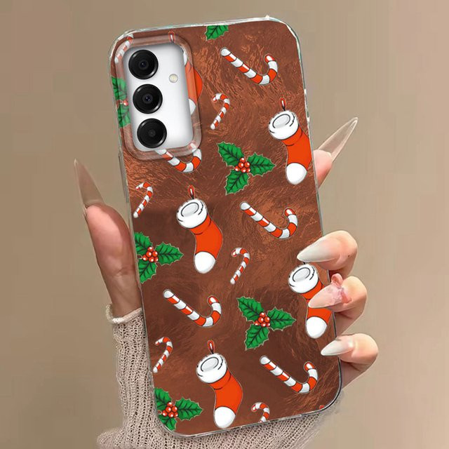 Samsung Galaxy Handyhülle mit Frohe Weihnachten Muster in Multicolor für verschiedene Modelle wie A55, A16, A54 und A35 - Bild 1