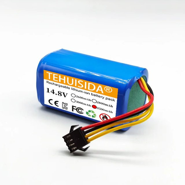 Haier Ersatzakku für Xshuai HXS-C3 Roboter-Staubsauger, Li-Ion Akku-Pack, 14,4 V / 14,8 V, 2600 mAh, Blau - Bild 1