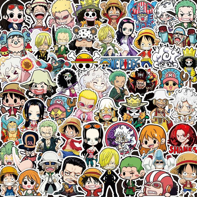 Bandai One Piece Anime Luffy Aufkleber, 65/80 Stück - Bild 1