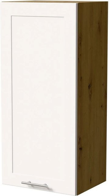 Feldmann-Wohnen Hängeschrank Oslo W4/45 in Eiche Artisan und Weiß Matt, B/T/H: 45 x 32,5 x 96 cm - Bild 1