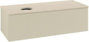 V&B Waschtischunterschrank Antao mit Frontstruktur und Beleuchtung, Grau lackiert, B/T/H: 120 x 50 x 50 cm - Bild 1