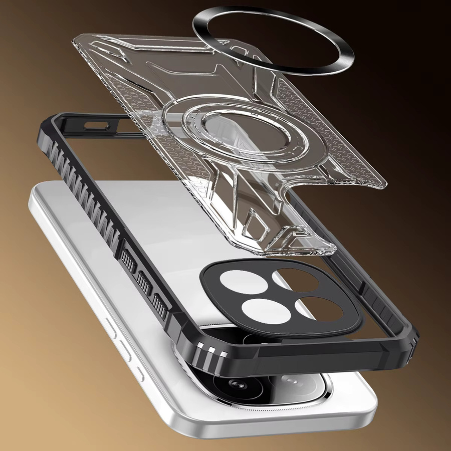 Magnetische Silikon-Handyhülle mit Ring und Kameraschutz für Xiaomi Mi Redmi Note 14 13 12 11 Pro in Lila - Bild 3