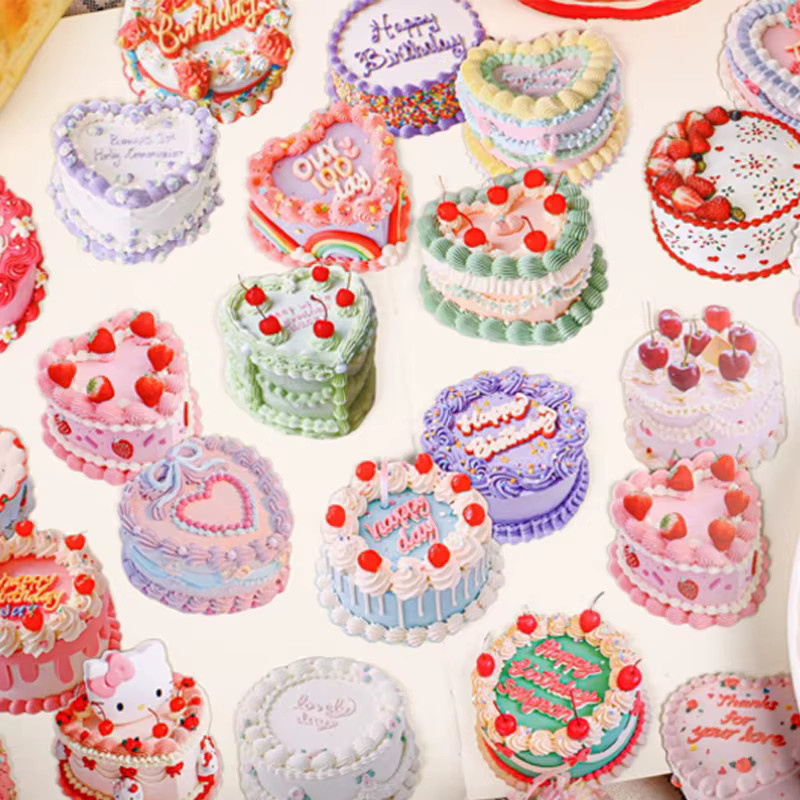 Mr. Paper 3er-Pack Kuchenaufkleber in Multicolour für DIY-Tagebuch und kreative Collagen - Bild 1