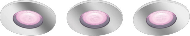 Philips Hue Xamento Badezimmer Einbaustrahler 3er-Pack in Chrom mit White & Color LED-Beleuchtung, Rund - Bild 1