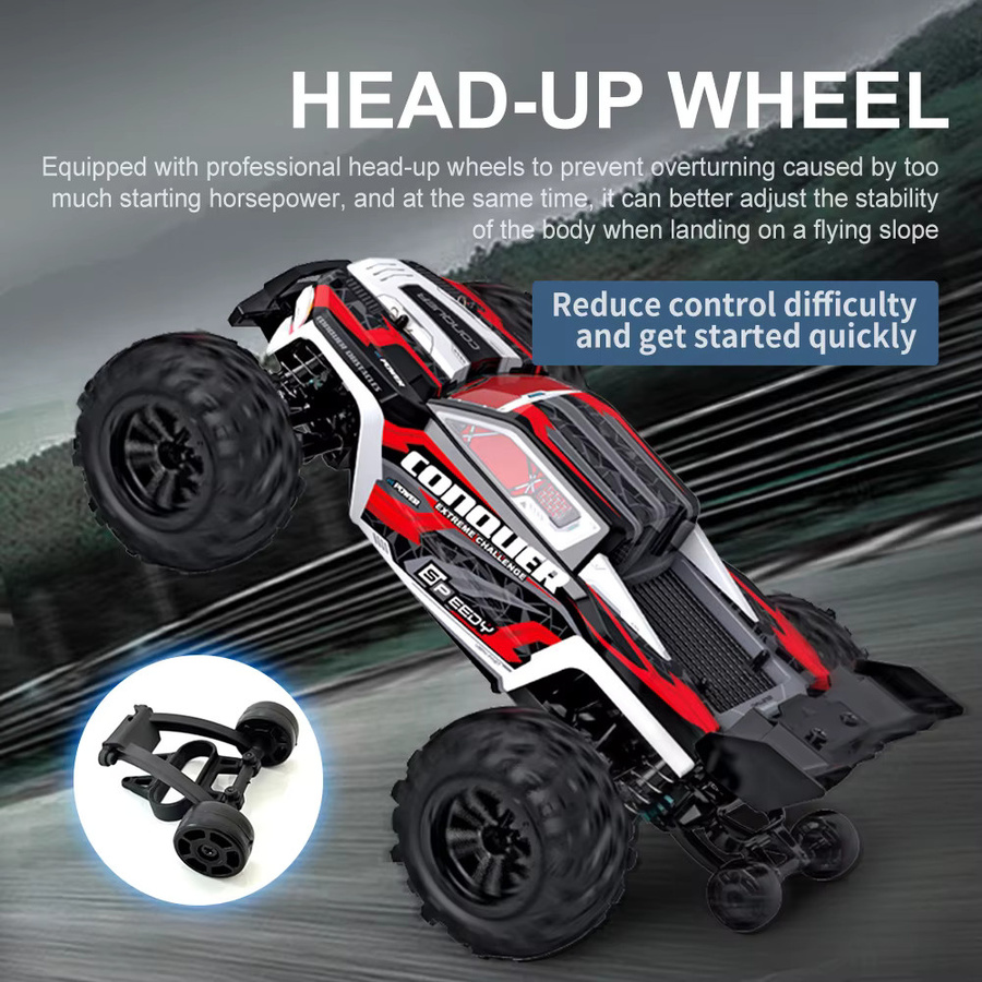 WLtoys 4x4 Hochgeschwindigkeits-Ferngesteuertes Rennauto, Monstertruck, 1:16, mit LED - Bild 3