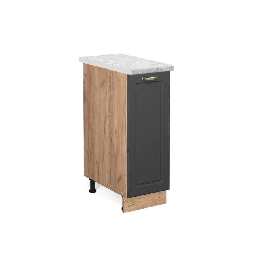 Vicco Apothekerschrank Fame-Line Anthrazit-Gold und Eiche mit Marmor-Optik, Wandmontage, B/T/H: 60 x 30 x 82 cm - Bild 2