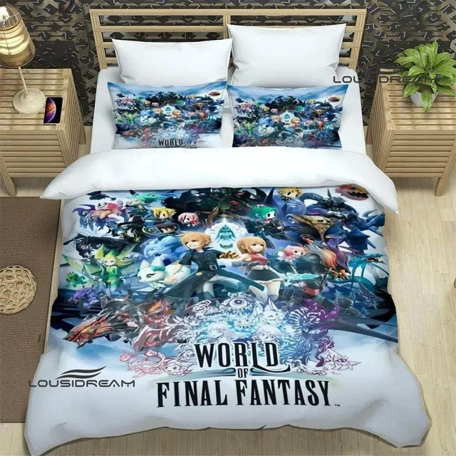 Final Fantasy Bettwäsche-Set aus Mikrofaser mit Motiv-Druck, B/H: 135 x 200 cm, Mehrfarbig - Bild 1