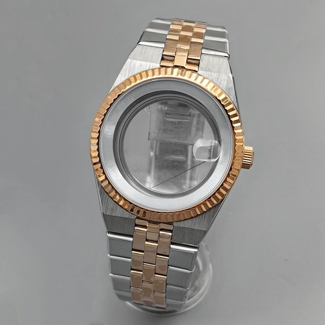 GRAMOCK Uhrengehäuse Edelstahl, Roségold, 36 mm, 40 mm, wasserdicht - Bild 1