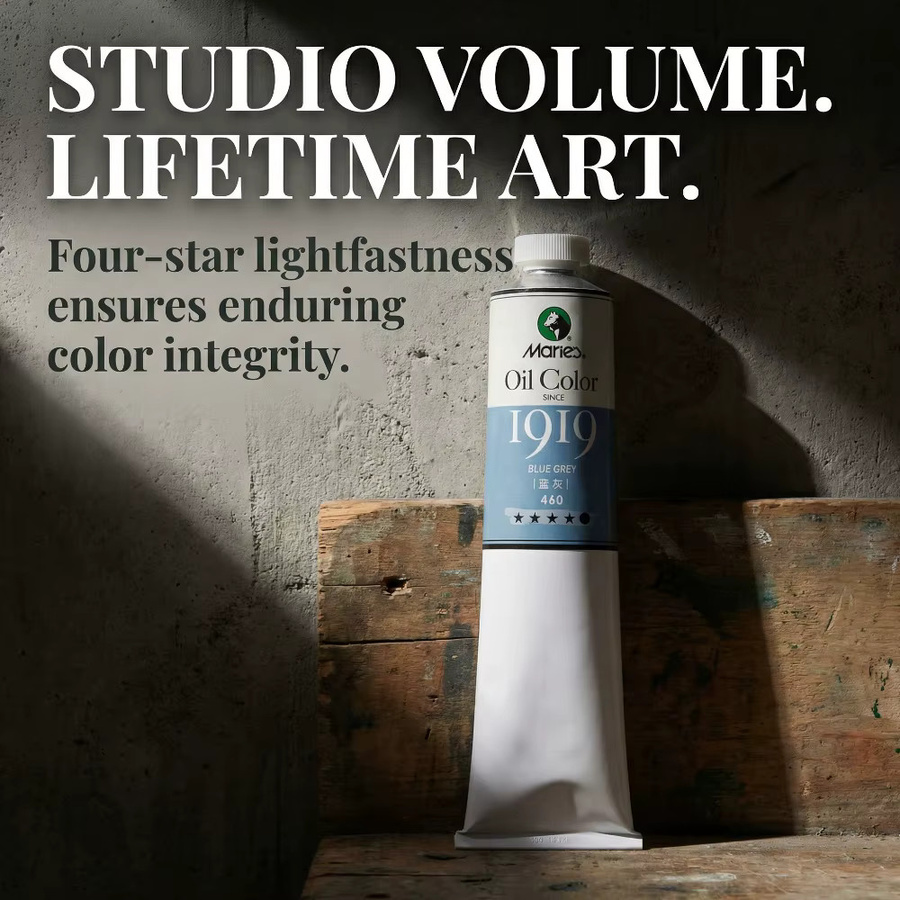 Marie's Premium Künstler-Ölfarbe Weiß, 170 ml Tube mit reichhaltigen Pigmenten für Leinwand, Stein, Keramik und Holz - Bild 3
